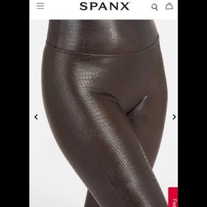Spanx Faux Leather Croc Shine Leggings